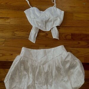 SHEIN Elegant White Lace Ensemble